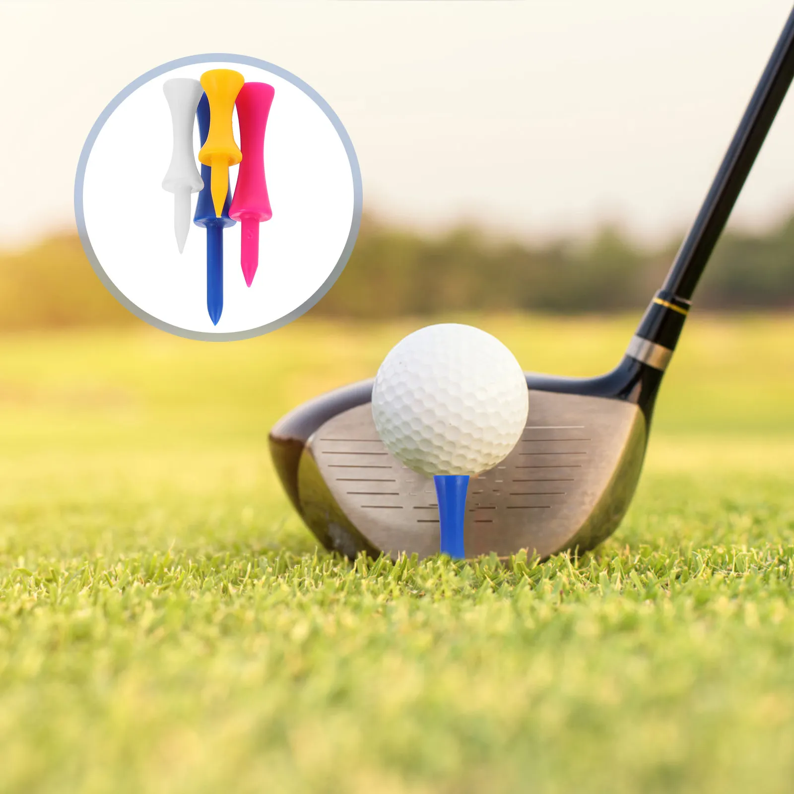 

40 шт. портативных ти для гольфа, прочная пластиковая конструкция, подходят для профессиональных тренировок, аксессуары для гольфа, легкий дизайн