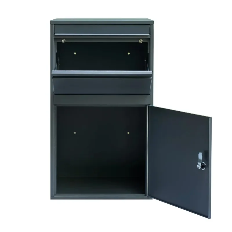 Outdoor wall-mounted parcel mailbox, independent large express delivery box
