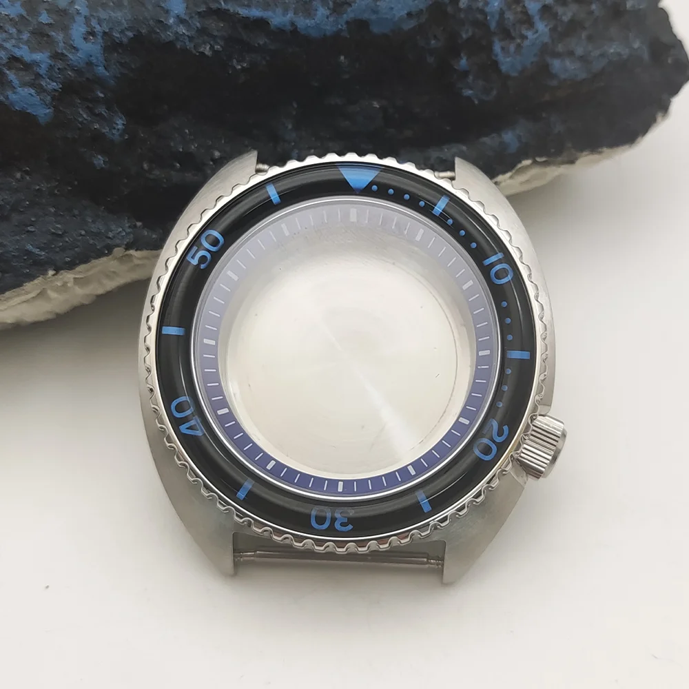 Acessórios masculinos de relógio Sapphire Crystal, caixa grande de Abalone, SKX007, NH35 NH36, 45mm