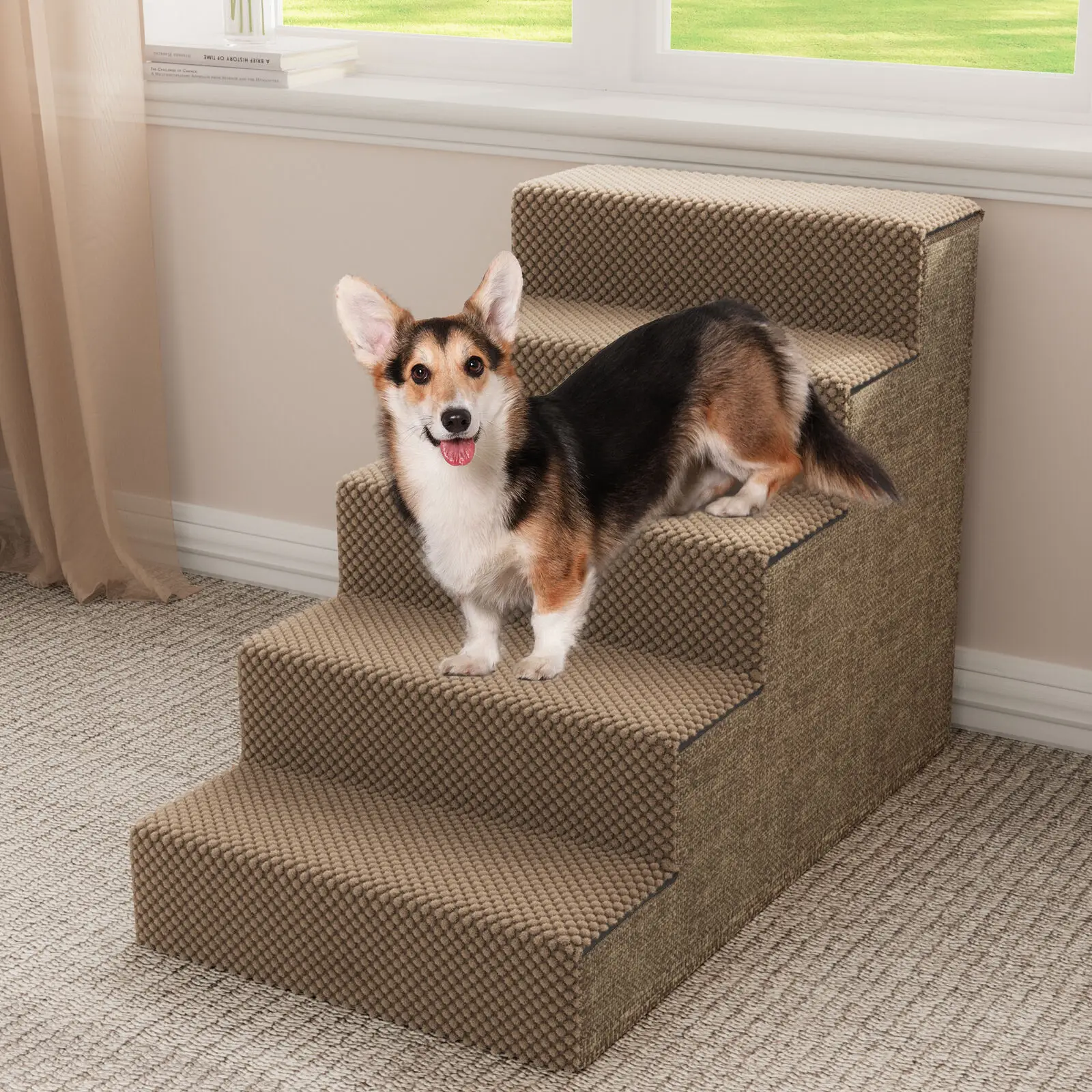 Small Dog Stairs Pet Stairs Pet Steps for Bed and Couch with Support Boards