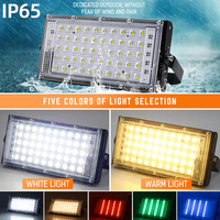 50W 100W LED Floodlight IP65 Waterproof AC 220V Outdoor Floodlight Spotlight LED RGB Colourful Decoration Light Wall Floodlight