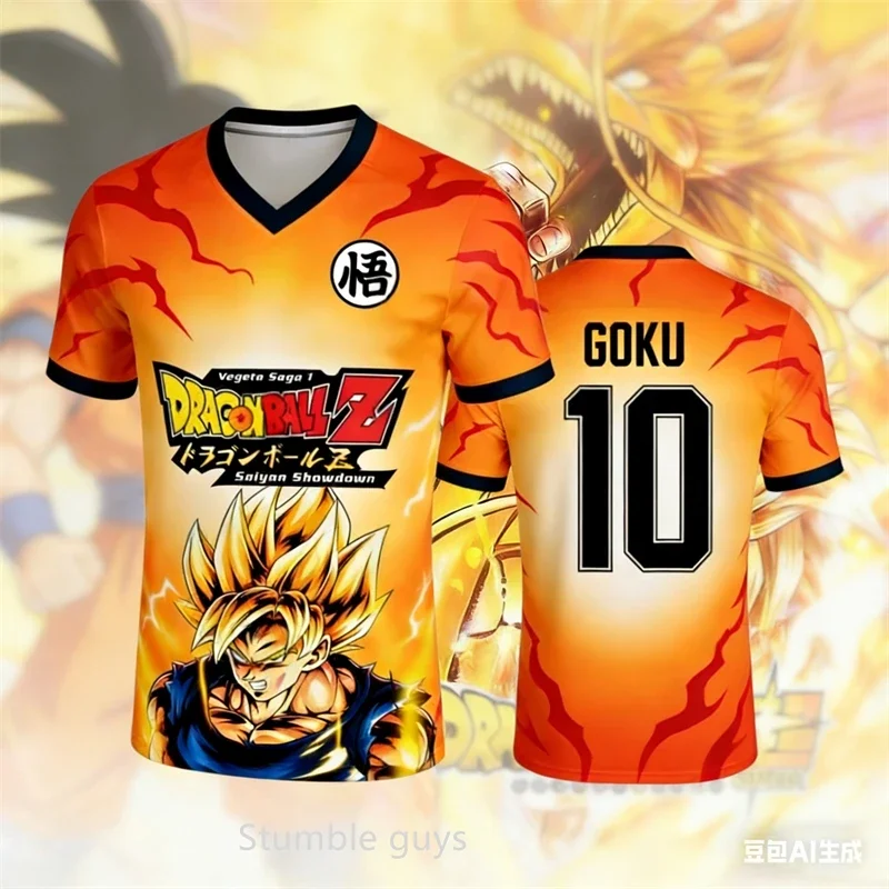 Herren Dragon Ball Z T-Shirt Jungen Kleidung Mädchen Rugby-Trikot Vegeta Damen Super Saiyan 4 Kinder Sportbekleidung