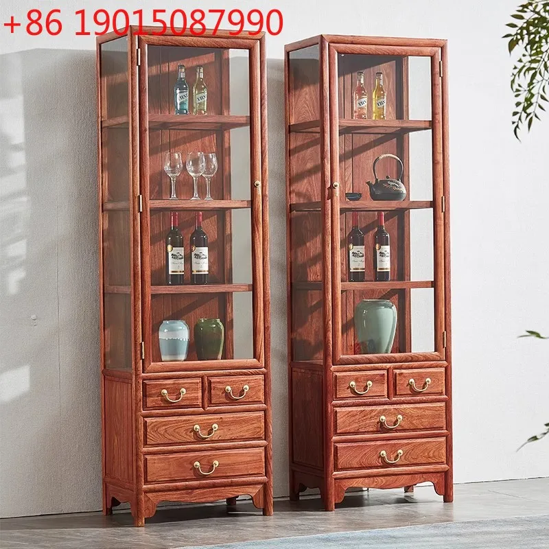 

Mahogany wine cabinet Hedgehog red sandalwood against the wall foyer storage rosewood small apartment