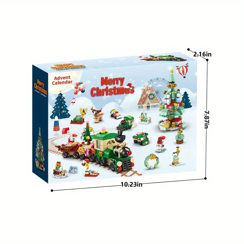 DIY 크리스마스 빌딩 블록 세트 겨울 마을 집 어린이를위한 크리 에이 티브 선물 6 in 1 교육 장난감
