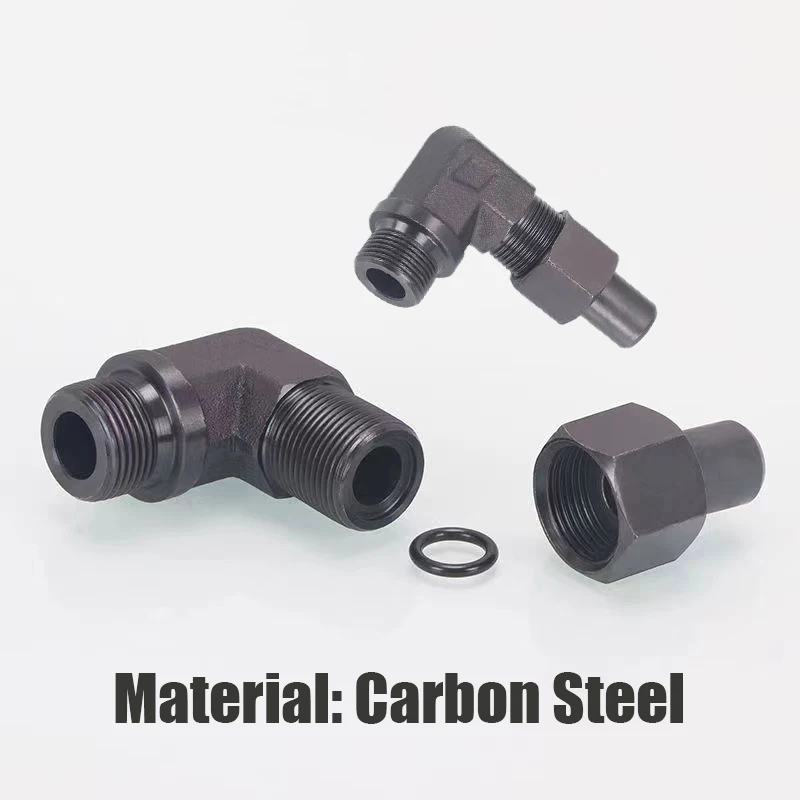 Hydraulic Carbon Steel Welded Joint High Pressure Oil Pipe Joint Metric Thread M16~52mm Connection Fittings Transition Joint