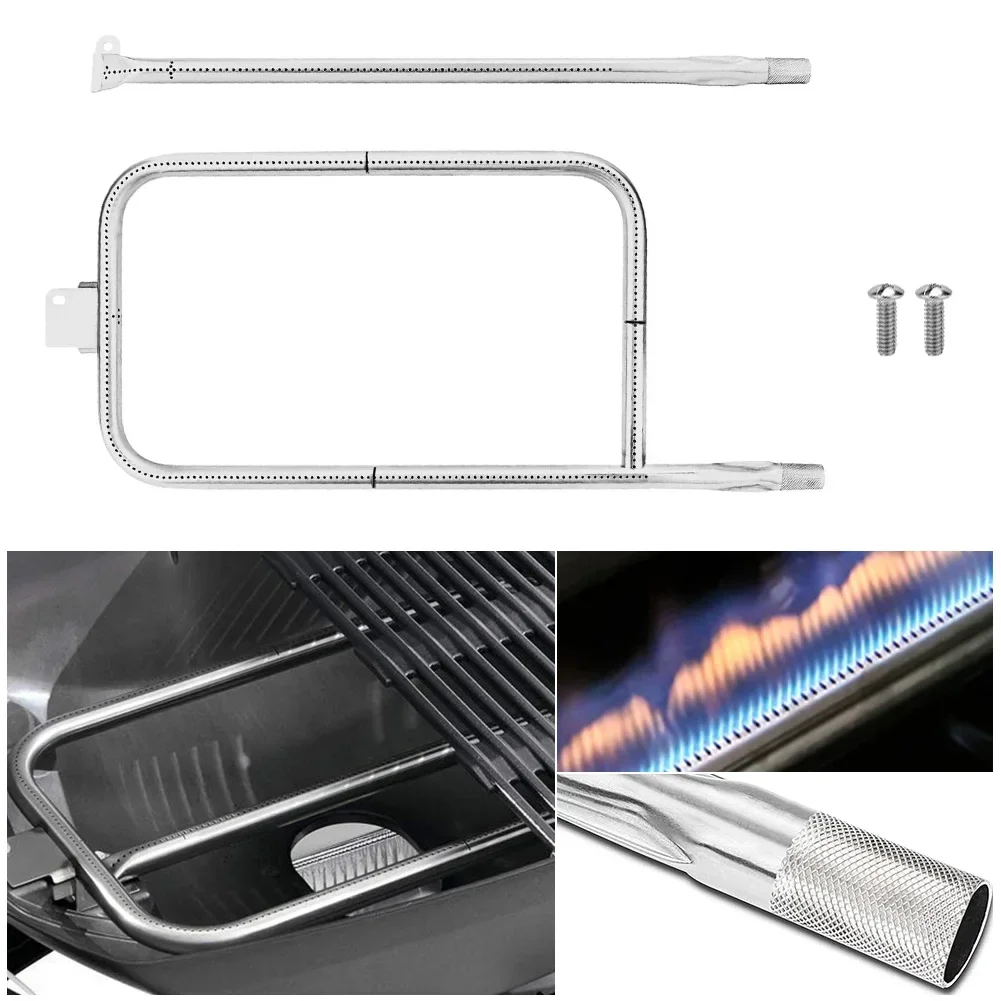 

%a 304 Stainless Steel Grill Burner Tube with P-Type Gas Grill Burner Tube And Straight Burner Tube for Weber Q300/Q320 Q3000/Q