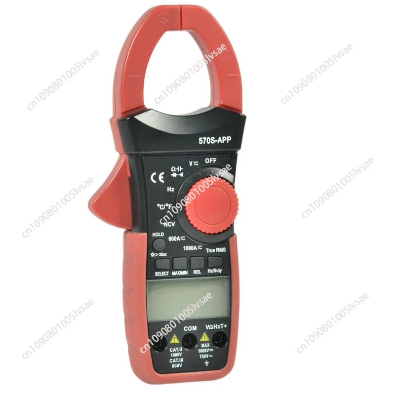 Holdpeak HP-570S-APP AC/DC Volt Amp Digital Clamp Meter 6000 Count NCV Auto Range 1000A Multimeter with Ohm Cap Temperature