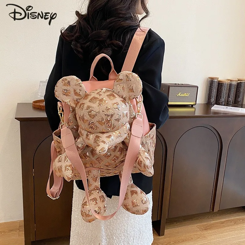 

Disney Mickey Backpack New Cute Cartoon Fashion Trend Student Schoolbag Premium Sense Large Capacity Backpacks