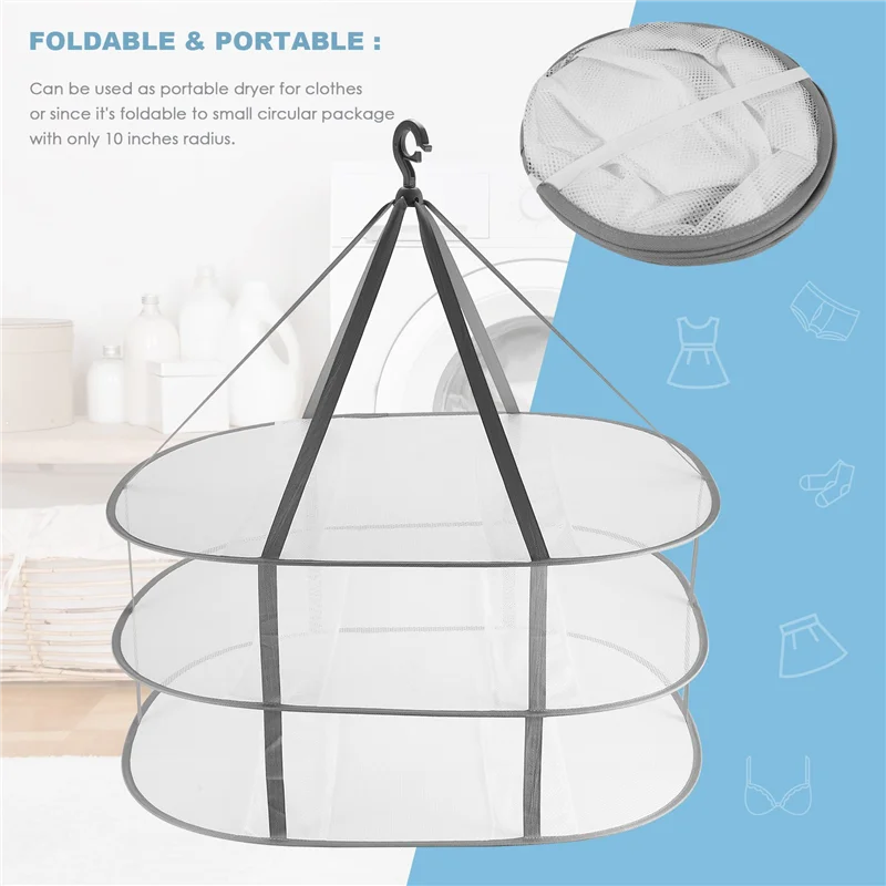 LICE-سترة تجفيف الرف شنقا الملابس معلقة مجفف الغسيل شبكة تجفيف الرف، رفوف مجفف الملابس قابلة للطي