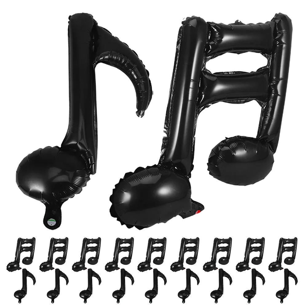 

40 pcs Music Note Foil Balloons Aluminum Film Birthday Party Decorations For Wedding Shower Concert Events Black