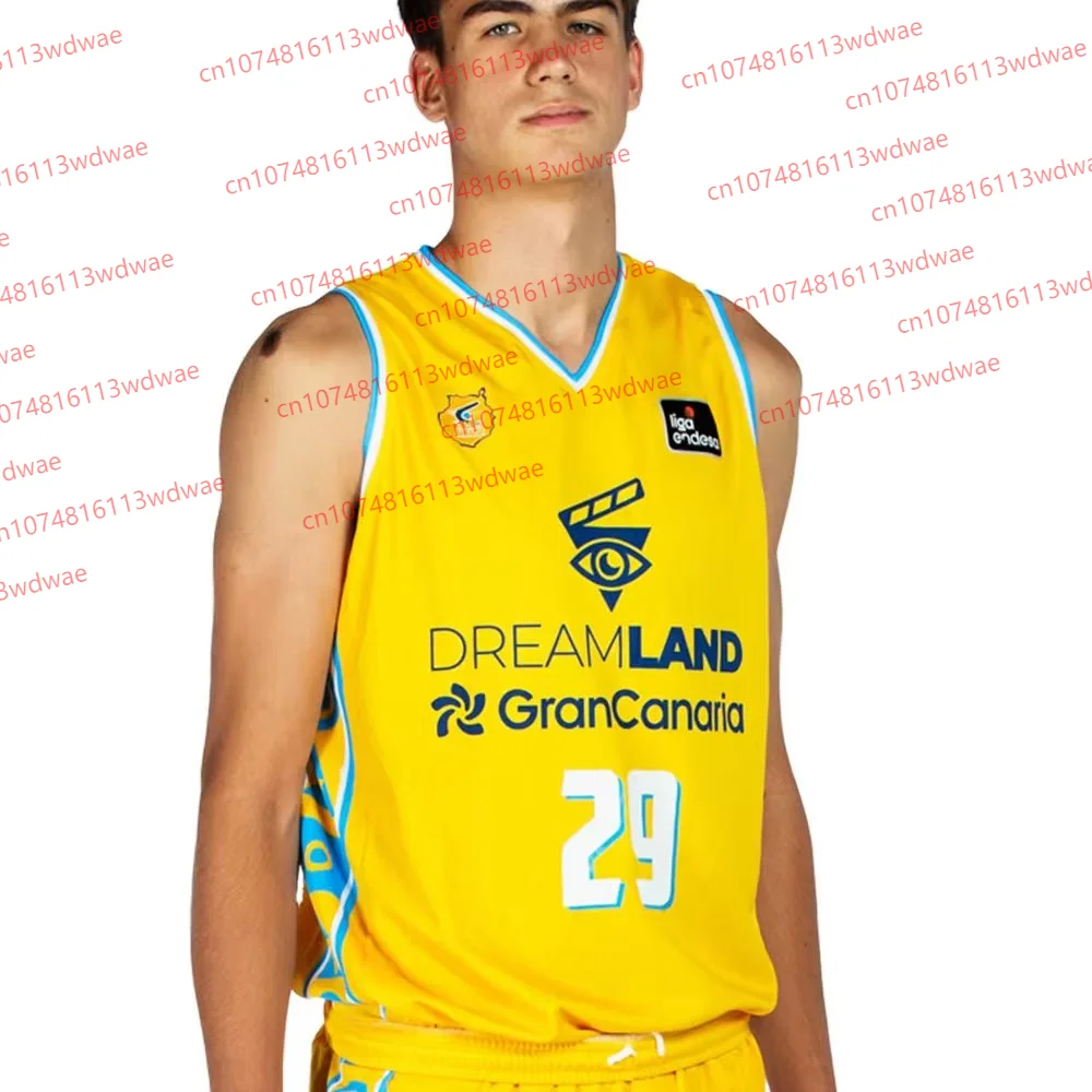 اسبانيا كرة السلة الدوري 26 جيرسي الرجال سترة رياضية غران كاناريا كرة السلة جيرسي كيت برايان أنغولا-روداس 24 سترة طفل جيرسي كيت