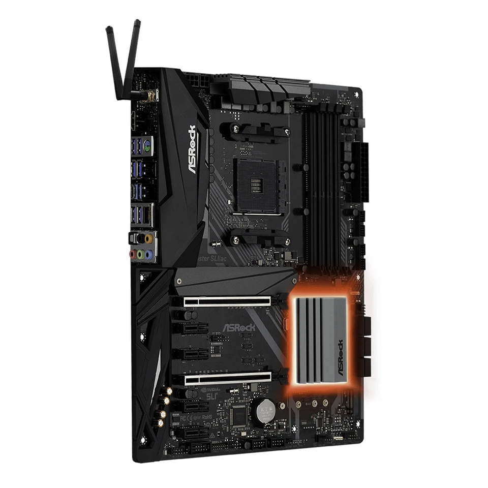 ASROCK X470 MASTER SLI/AC Motherboard AMD AM4 Support 5800X3D