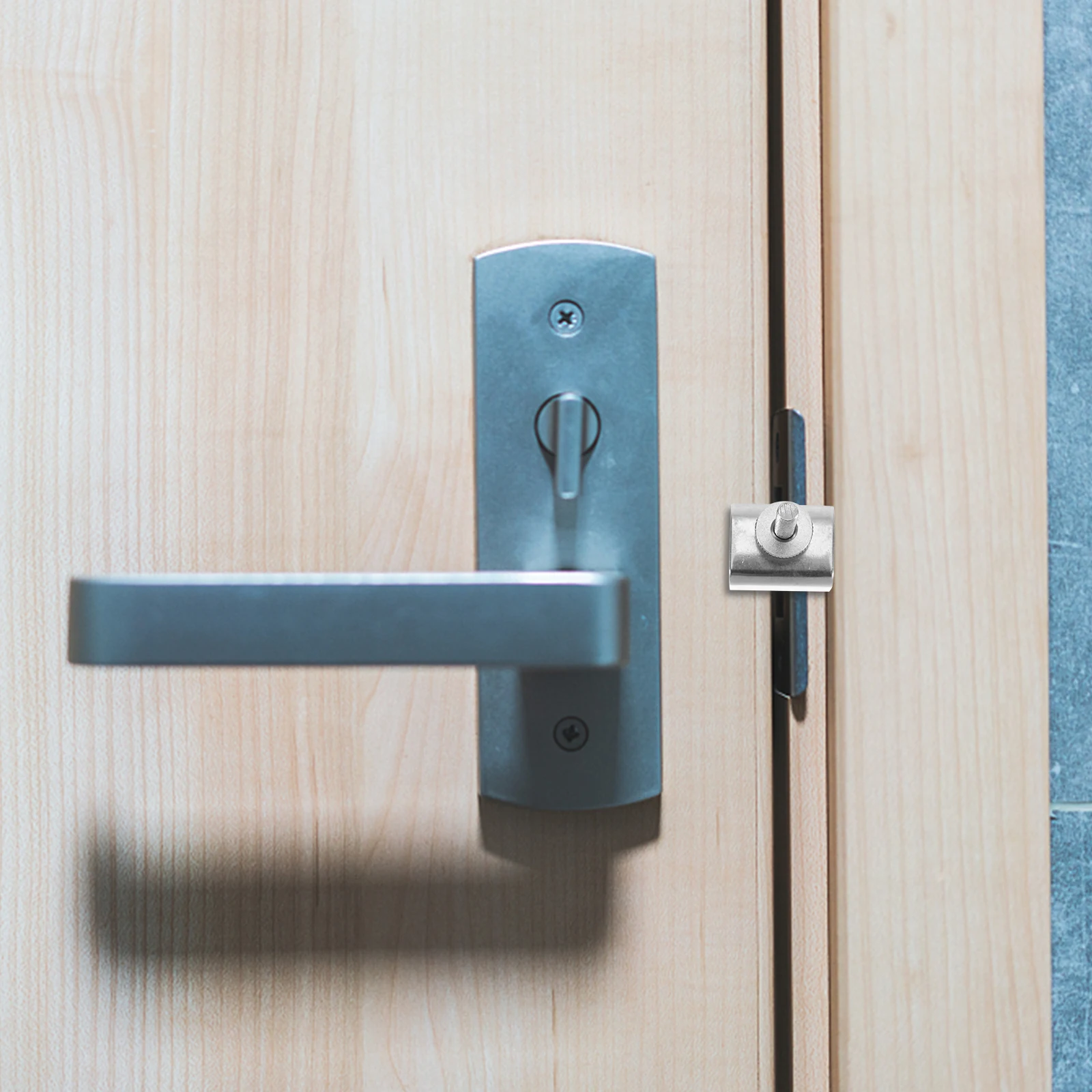 

2pcs Stainless Steel Portable Door Lock Hotel Safety Security Lifter Locks for Doors Travel Lightweight Compact Size