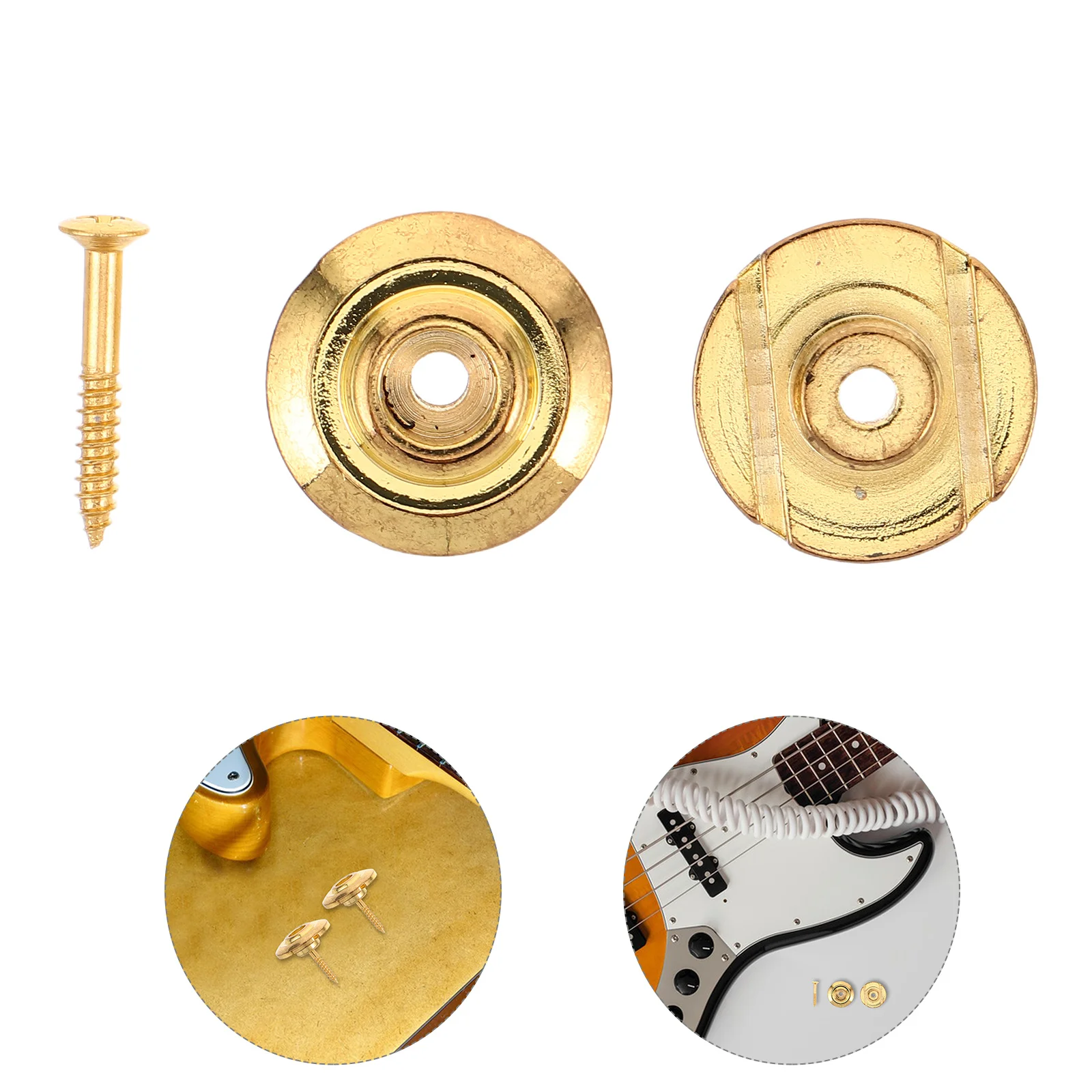 

5pcs Bass String Retainer Guides Metal Guitar String Tree Mounting Screws Electric Bass Accessories For Performance