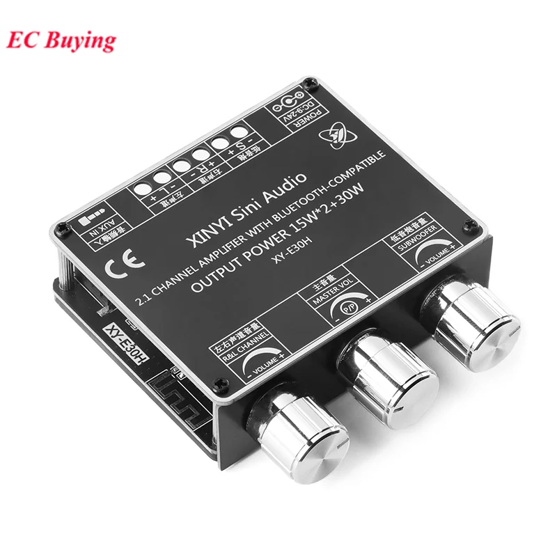 E100L E30H 2.1 Channel Bluetooth-compatible 5.0 Digital Power Amplifier Board Module 15W*2+30W Audio Stereo Subwoofer AMP