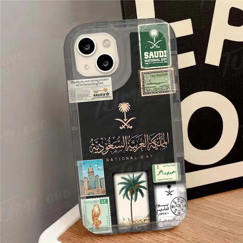 Kingdom Of Saudi Arabia Case For iPhone 16 15 14 13 12 11 Pro Max XS X XR 8 7 Plus SE 2020 Printing Clear Silicone Painting Capa