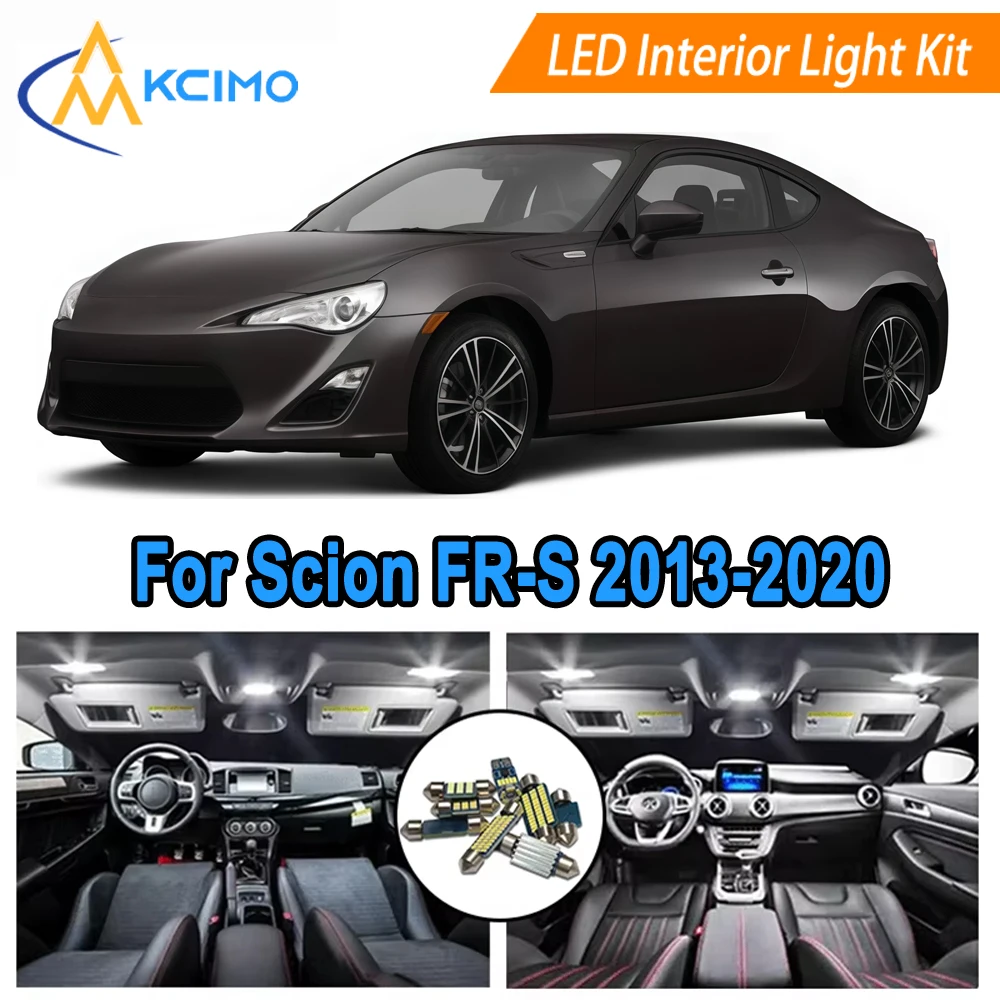 

White/Blue LED Interior Bulbs For Scion FR-S (2013-2020) Bright LED Lights Dome Map Door​ ​​Car Light Bulbs Replacement Kit