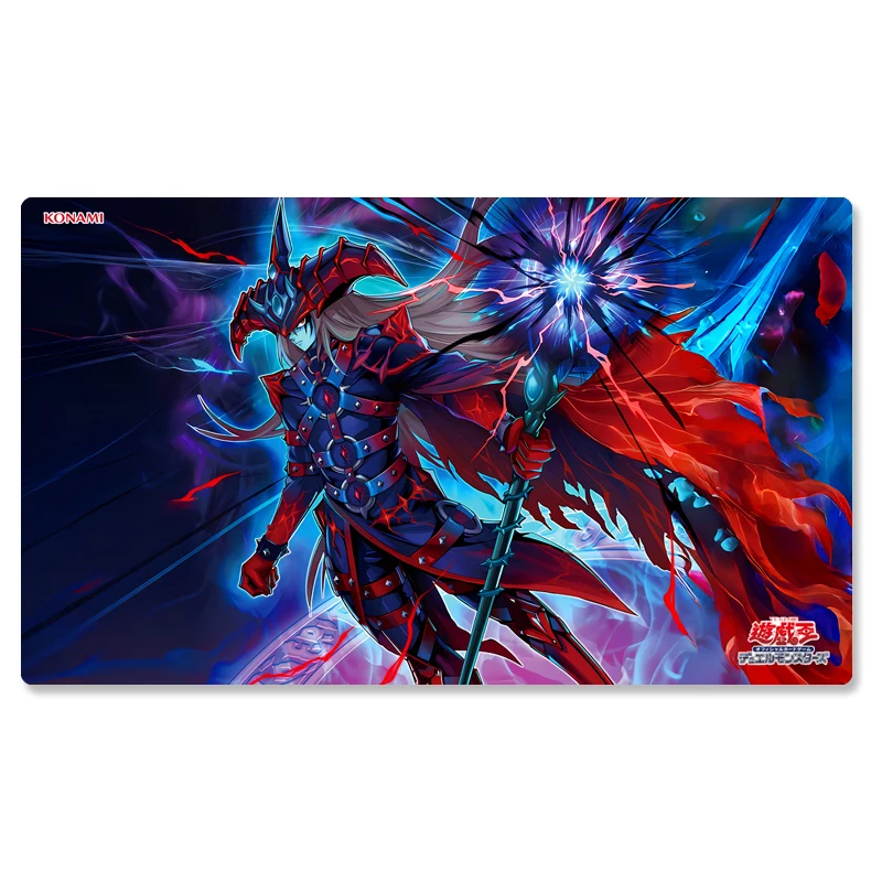 Yugioh Dark Magician of Chaos Play Mat Yu-Gi-Oh! TCG OCG ألعاب بطاقات التداول حصيرة Duel Plate المطاطية للسيارة