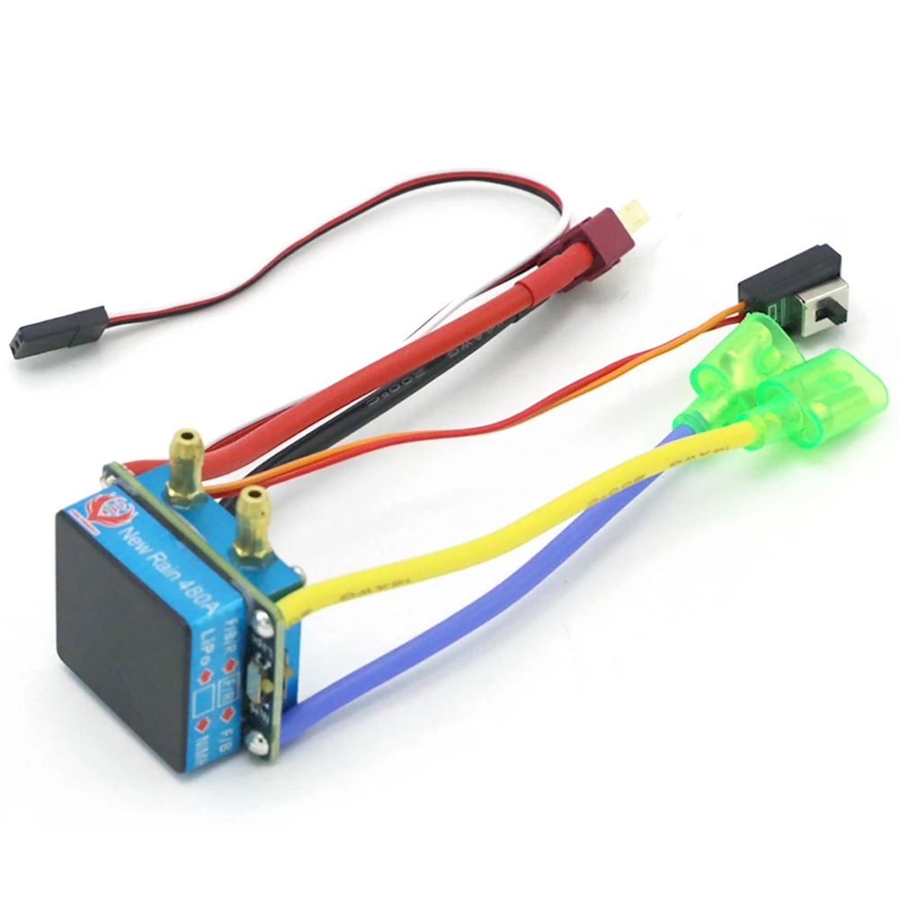 New Rain 480A 2-4S Waterproof Brushed ESC Speed Controller Dual Mode Regulator 5V/3A BEC For 1/10 RC Car Boat Truck Toys