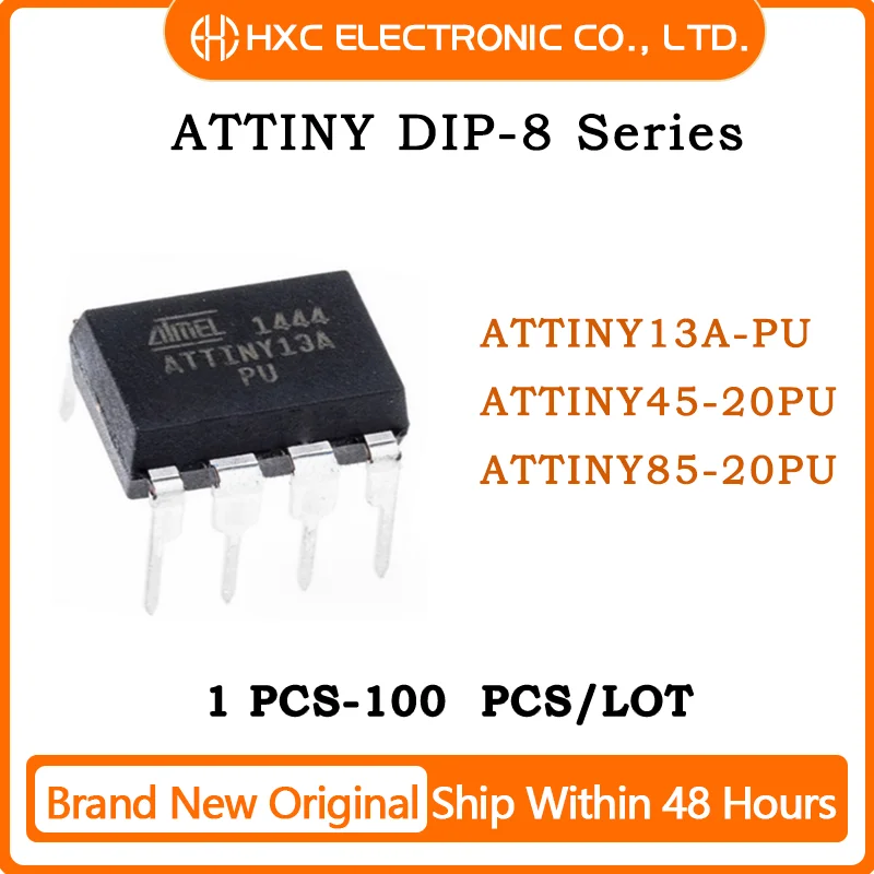 1PCS/5PCS/10PCS ATTINY13A-PU ATTINY45-20PU ATTINY85-20PU ATTINY13A ATTINY45 ATTINY85 IC MCU Chip DIP-8 100% Brand New Original