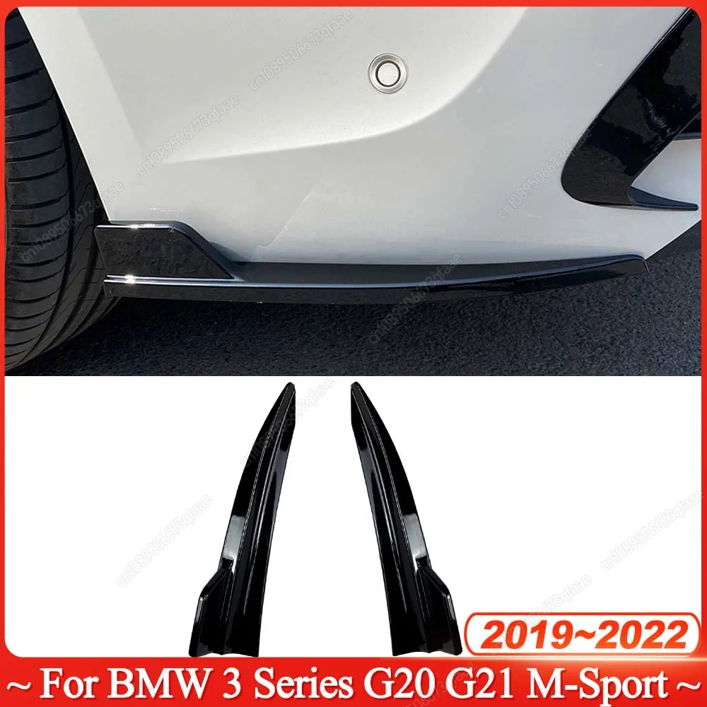 

Car Rear Bumper Lip Side Diffuser Spoiler Splitter Body Kit For BMW 3 Series G20 G21 320i 325i 330i M-Sport 2019-2022 ABS Tuning
