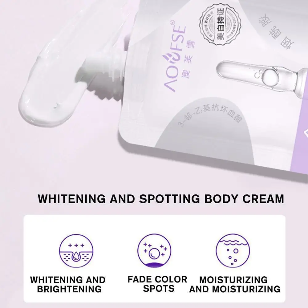 Body Whitening Cream Hydraterende Verhelderende Voedende Lichaamshuid Koudwit Glad Voor Oksels Ellebogen Lichaamsverzorging