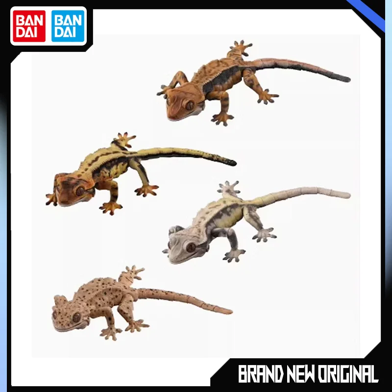 

BANDAI Biological Encyclopedia Figures Model Crown haired dog gecko lizard Gashapon Original toys Desktop ornament