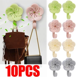 10/1PCS Cherry Blossom Hooks with Aromatherapy Strong Self-adhesive Wall Hanging Keys Towels Sundry Hooks for Bathroom Kitchen