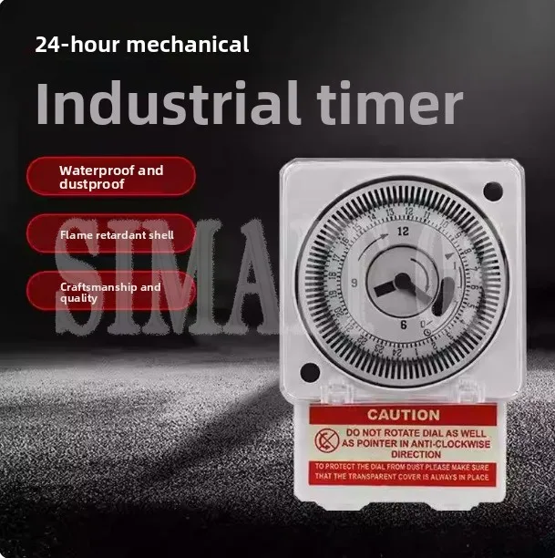 

SL189 TH188 Mechanical Cycle Timer | 24H 16A 240V Industrial Timer | 15-Minute Interval Time Switch for Automation