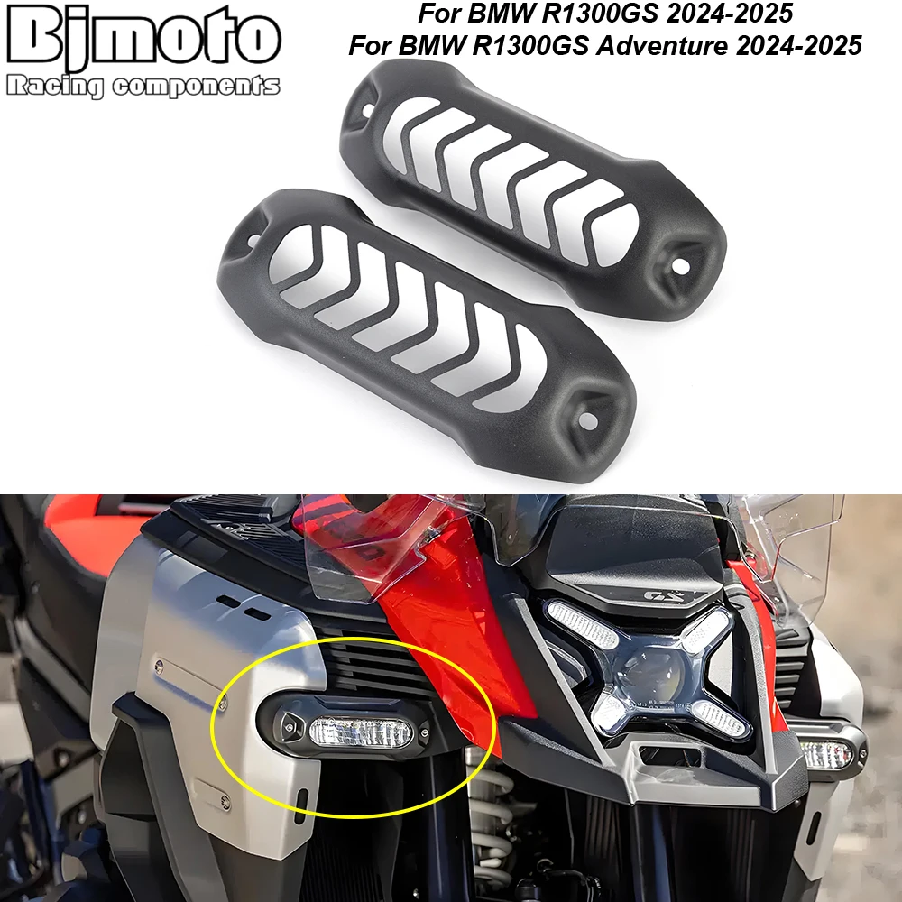 

Motorcycle Black LED Auxiliary Light Protection Grille For BMW R1300GS R 1300 GS Adventure 2024-2025