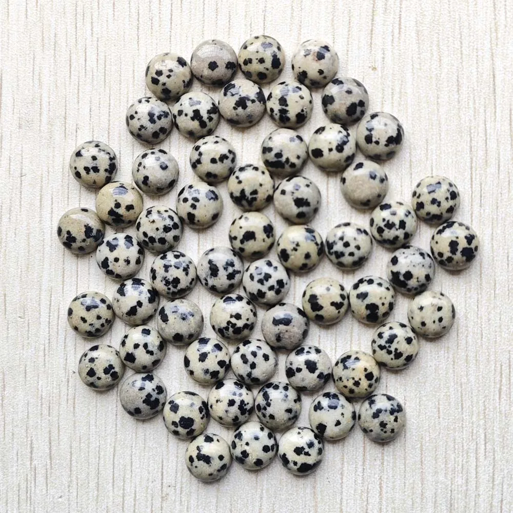 

Fashion good quality natural spot stone round cab cabochon beads for jewelry Accessories making 8mm 10mm 12mm wholesale 50pcs