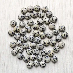 Fashion good quality natural spot stone round cab cabochon beads for jewelry Accessories making 8mm 10mm 12mm wholesale 50pcs