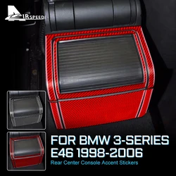 For BMW 3 Series E46 1998-2006 Rear Seat Console Modified Sticker Air Outlet Behind Real Carbon Fiber Auto Interior Accessories