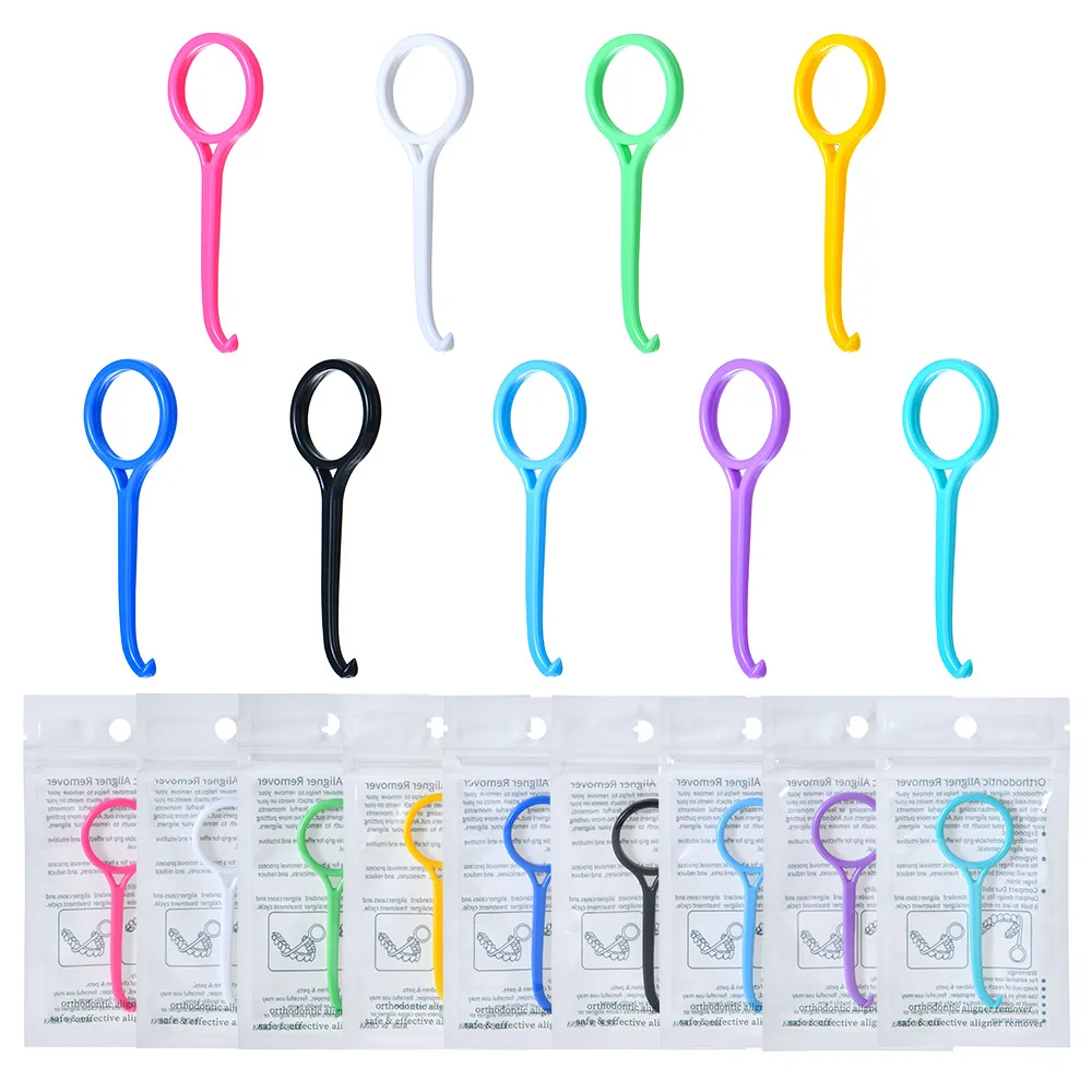 100er-Packung Klare Aligner-Entfernungswerkzeuge Großhandel Mehrfarbige Zahnspangen-Entfernung Persönliche Kieferorthopädische Zubehörteile, Retainer-Entferner – Detail 1