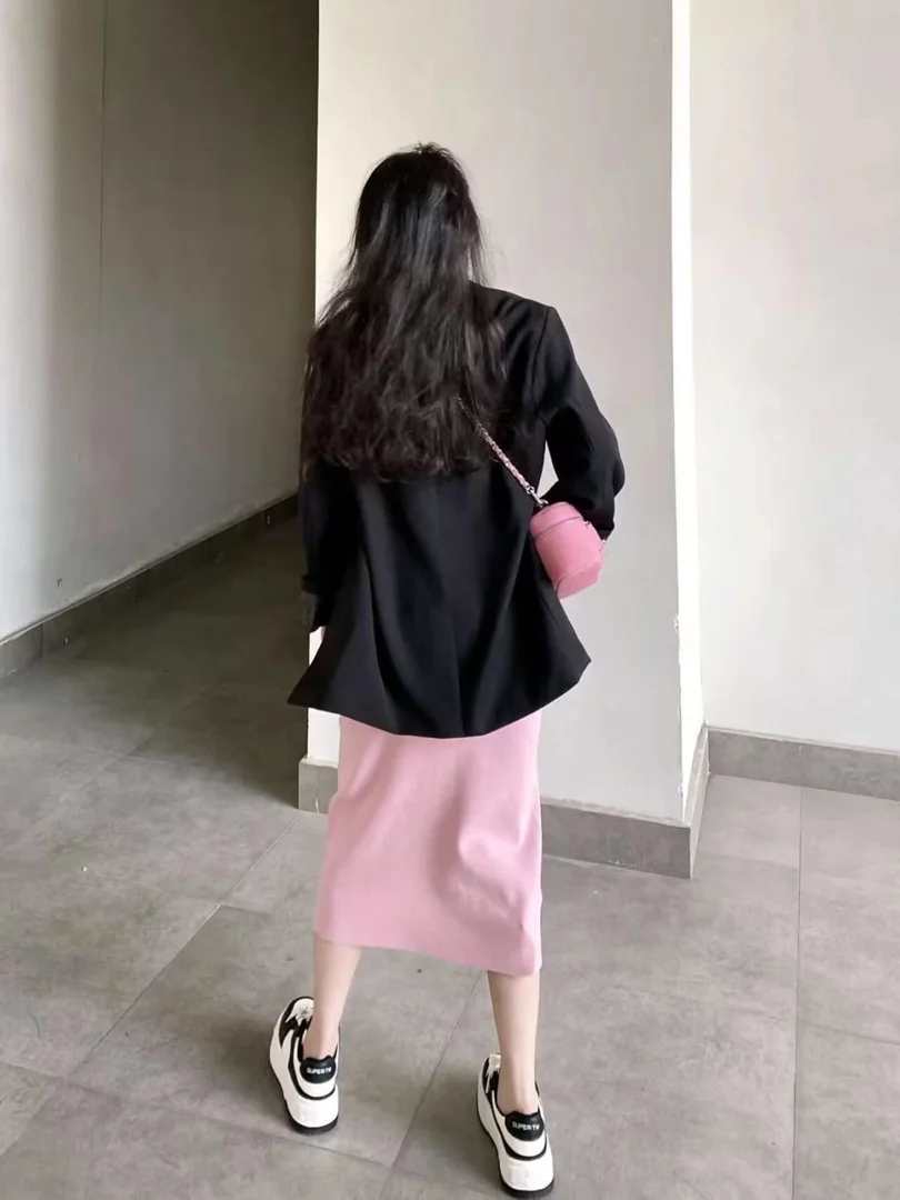 السترة كبيرة الحجم المرأة الصيف البدلة متنوعة الشكل بناتي حسن المظهر جرلي القلب الصدر الثدي ثلاثة أرباع عشاء