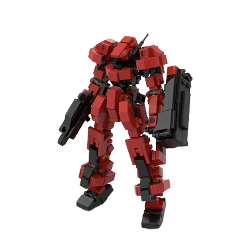 MOC Mecha Series Red Building Block Robot modello fai da te collezione di Puzzle esperti giocattoli in mattoni educazione per bambini regali di