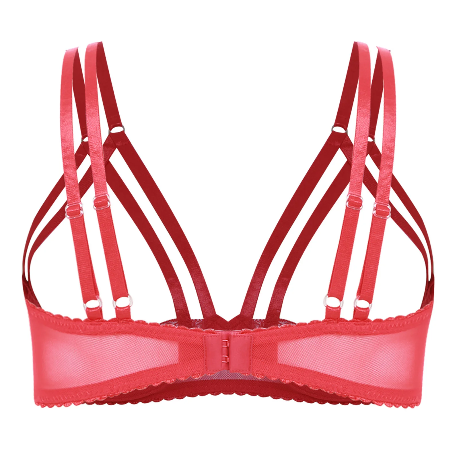 ملابس داخلية نسائية حمالة صدر دانتيل بدون كعب ملابس داخلية بأشرطة كتف مزدوجة رافعة للشرفة حمالة صدر عارية ملابس ليلية للمواعدة