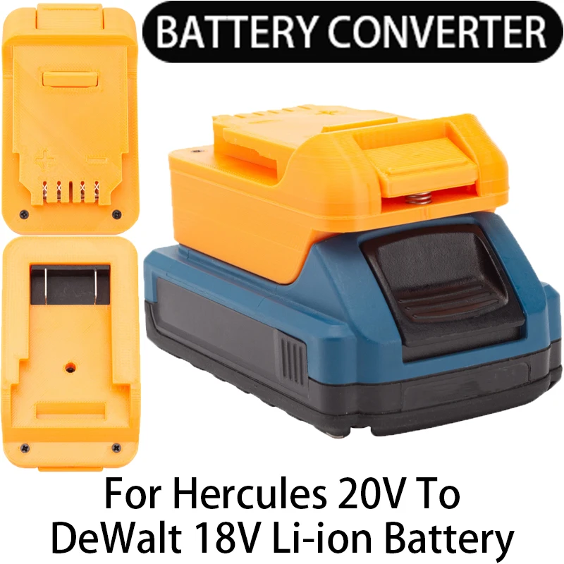 

Adapter for DeWalt 18/20V Li-ion tools to convert to Hercules 20V Li-ion battery adapter power tool accessories