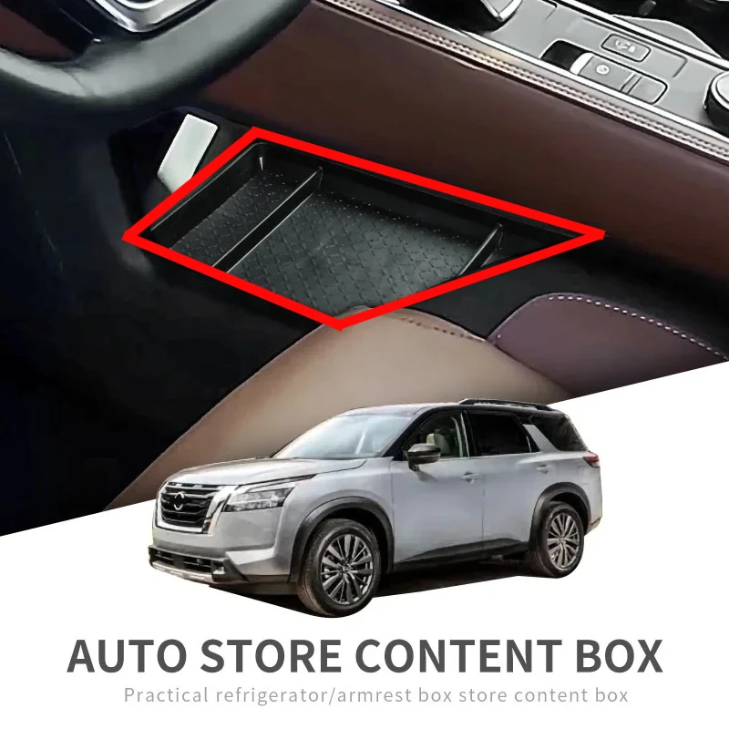 Auto-Organizer-Ablage für die untere Mittelkonsole, Aufbewahrungsbox, Ordnung und Sauberkeit, Auto-Innenzubehör für Nissan Pathfinder R53 2022