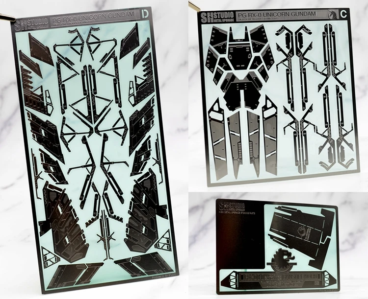 SH STUDIO for PG 1/60 RX-0 UNICORN  02 BANSHE NORN ETCHING PARTS Special Etching Sheet Assembled Model Accessories