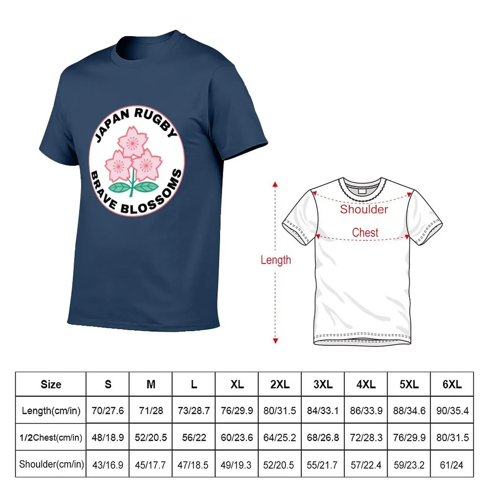 New Japan Rugby Brave Blossoms T-Shirt Aesthetic clothing T-shirt short t shirts for men graphic