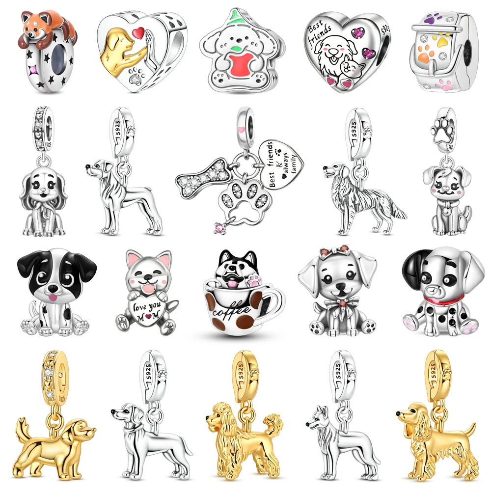 

Горячая распродажа: Подвески-шармы из стерлингового серебра 925 пробы в виде щенка, плюшевого мишки и золотистого ретривера для браслетов. Идеальный подарок для любителей домашних животных.