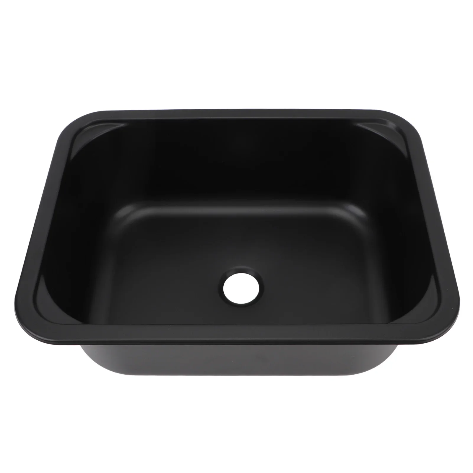 RV Sink 12L Capacity 15 X 11 X 5.7in Single Bowl Stainless Steel Sink with 40mm Drain Hole for Boat Caravan RV Camper