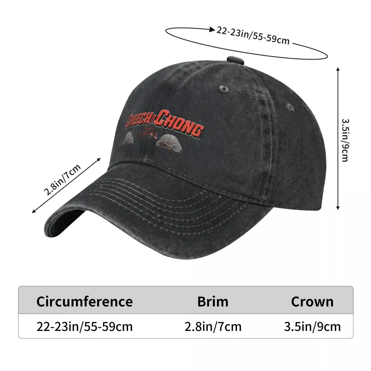 Cheech & Chong Strawberry Baseball Cap Hat Beach Kids Hat Uv Protection Solar Hat Thermal Visor Sun Hats For Women Men's