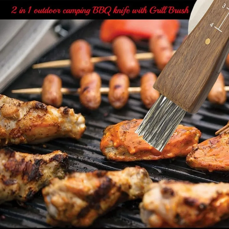 Mini Mushroom Knife Stainless Steel Wooden Handle Sharp Picking Knife Hard Multi Functional Folding Barbecue Kitchen Tool