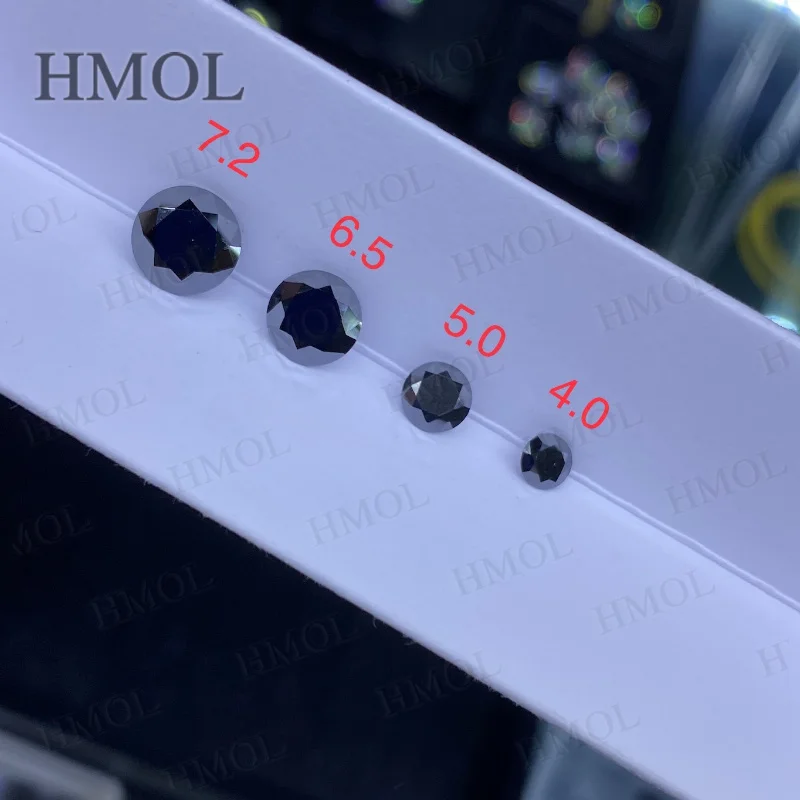 

Loose Moissanite Round Cut Black VVS1 DIY Jewelry Accessories Making Pendant Earrings Material With Official GRA Certificate