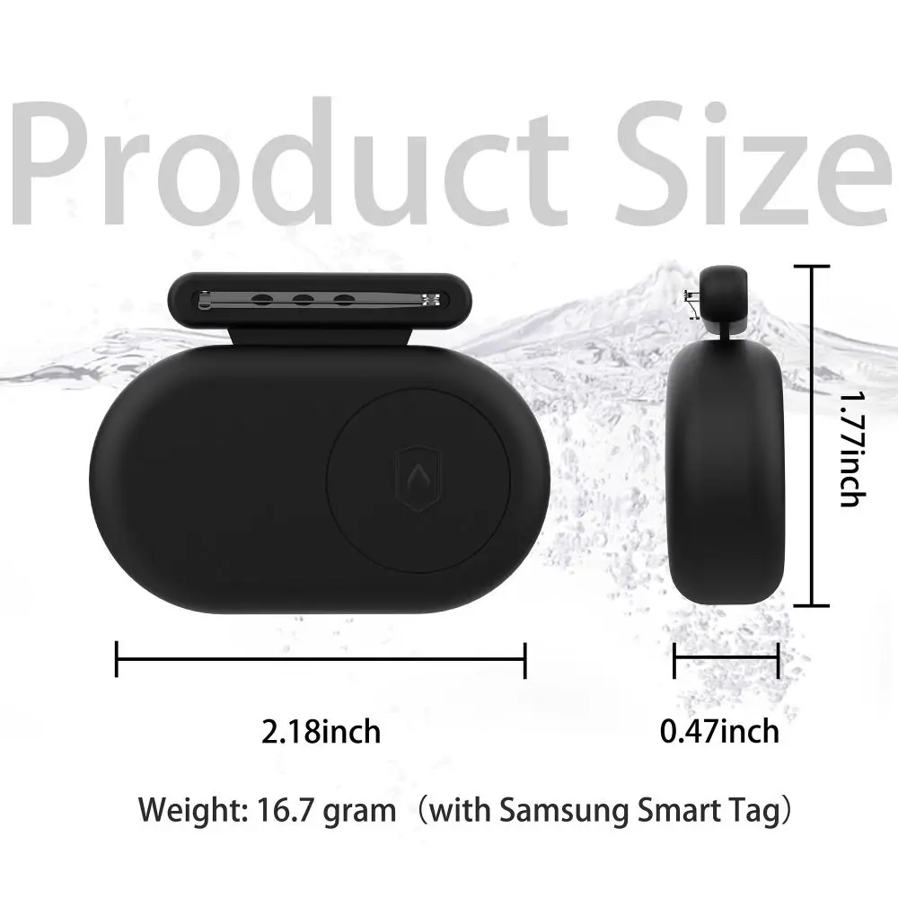 Capa de rastreador de silicone com capa de pino invisível suporte de silicone à prova d'água macio para Samsung Galaxy SmartTag 2