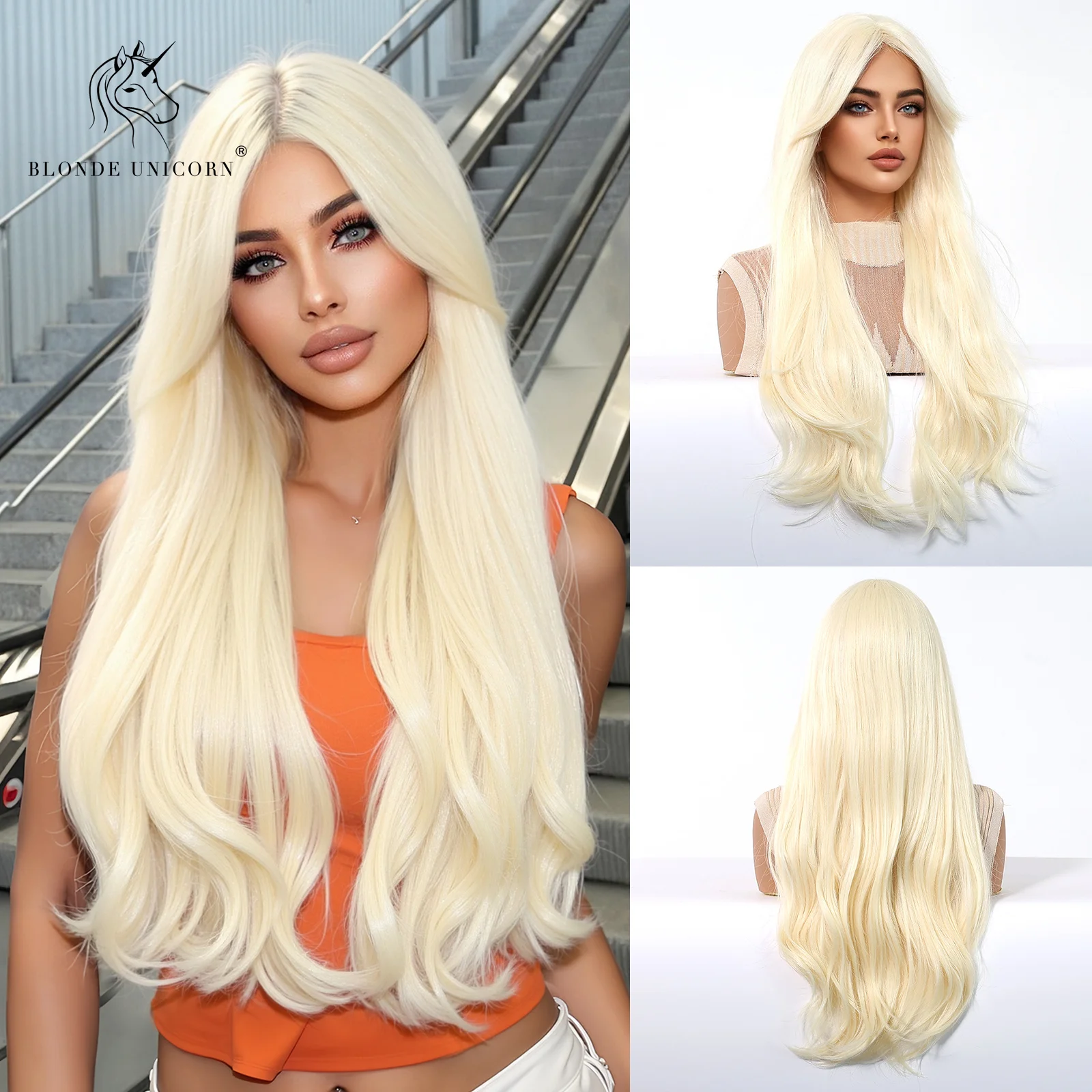 Discounts and Specials! Blonde Unicorn Synthetic Long Straight Short Wavy Cosplay Daily Hair Wigs for Women Heat Resistant Fiber