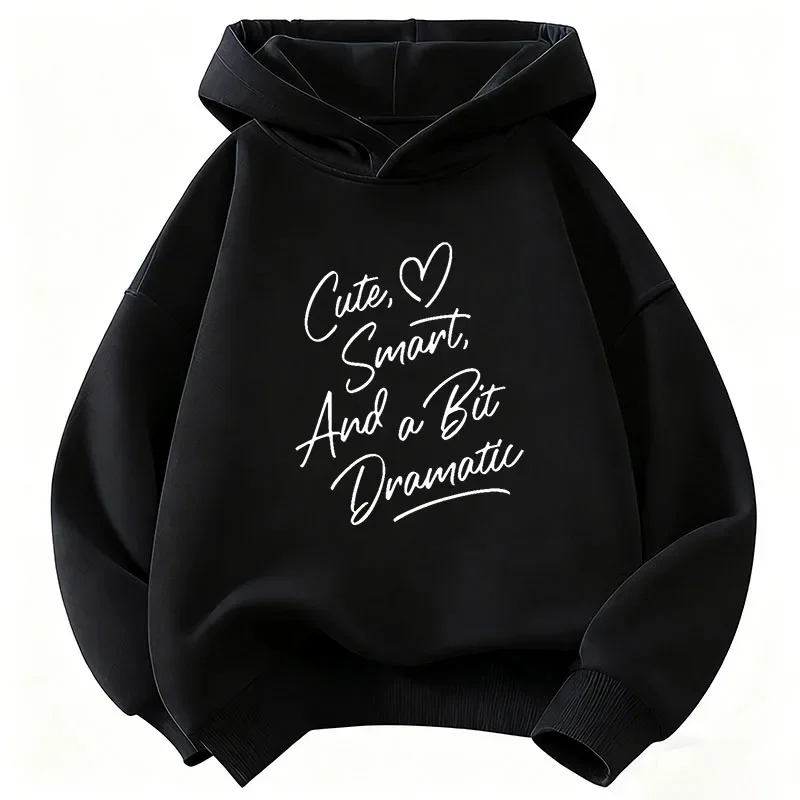 Y2k Cute Smart Dramatic Letter Printed Hoodie Kids Children's Sweatshirt Hoody for Boys Girls Autumn Winter Casual Hoodies