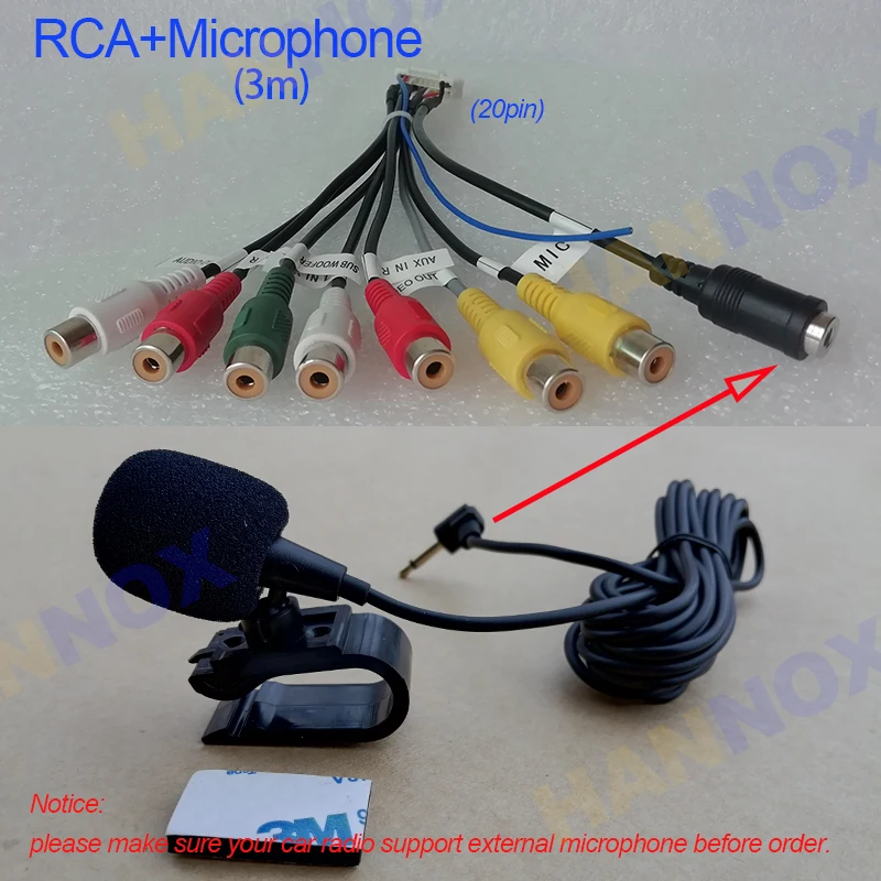 Fashion Android Car Radio Auto Multimedia Player GPS RCA Cables Subwoofer WIFI 4G SIM Card AutoRadio Antenna Camera Microphone